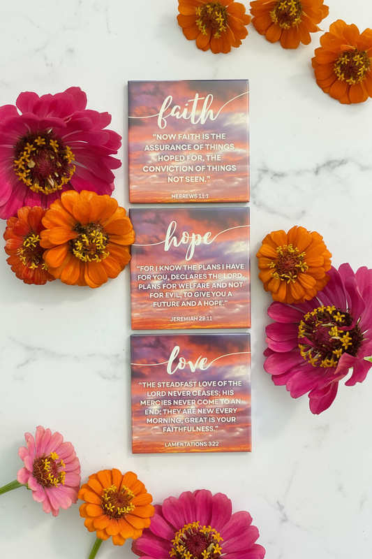 Faith Hope Love all 3 magnets Pinterest pin