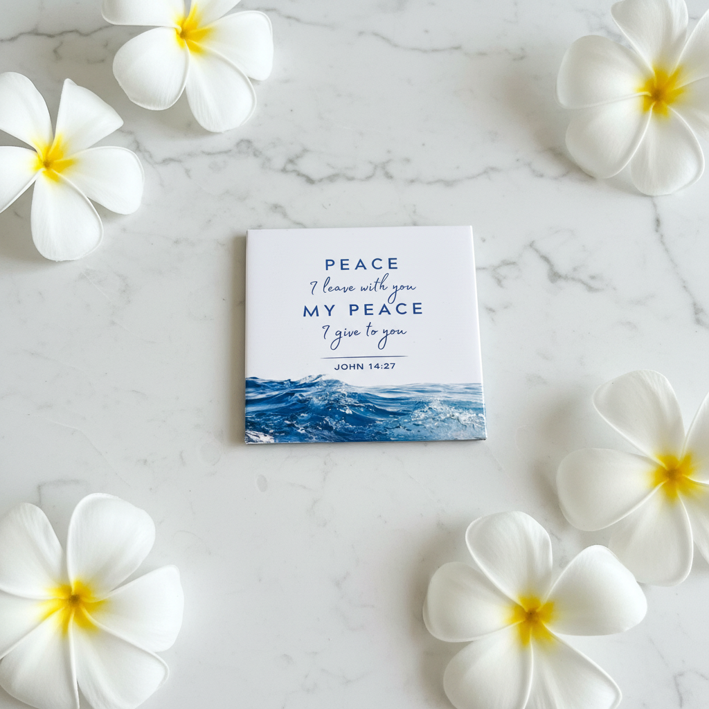My Peace I Give magnet on marble